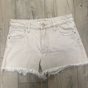 Kut from the Kloth Off-White Frayed Jean Shorts